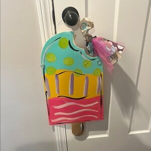 Vibrant Pink and Yellow Accent Bag